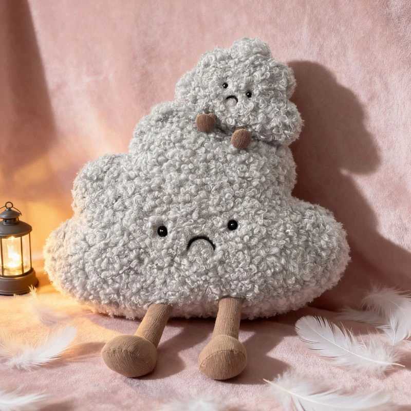 16cm Soft Sad Clouds Plush Toys Kaii Gray Clouds Throw Pillow Cute Dark Clouds Dolls Toys for Kids Birthday Christmas Gifts Z251024