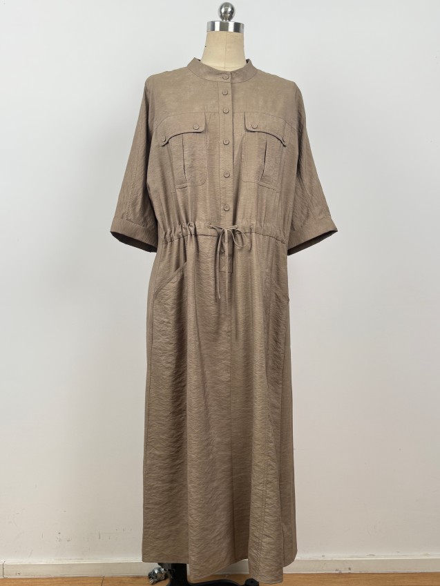 Simple, Sophisticated, and Elegant Light Luxury Silk Machine-Washable Workwear Dress JYL51014
