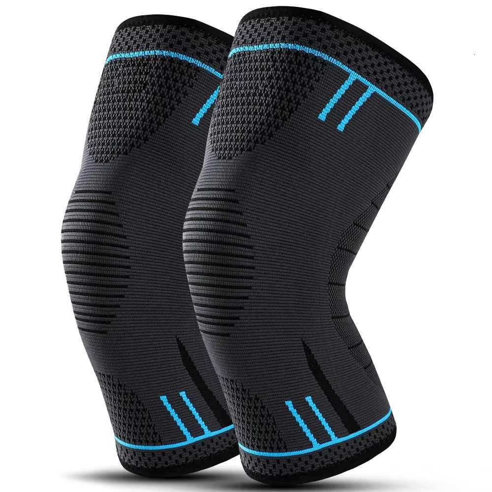 1 Pc Compression Knee Support Sleeve Elastic Breathable Knee Pads Brace Springs Gym Sports Protector Basketball Volleyball RunW251024