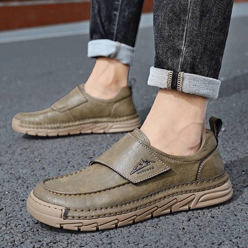 Paul Camel Men's Shoes 2025 New Casual Genuine Leather Loafers Men's Soft Sole Lightweight Slip-On Footwear for Daily Wear