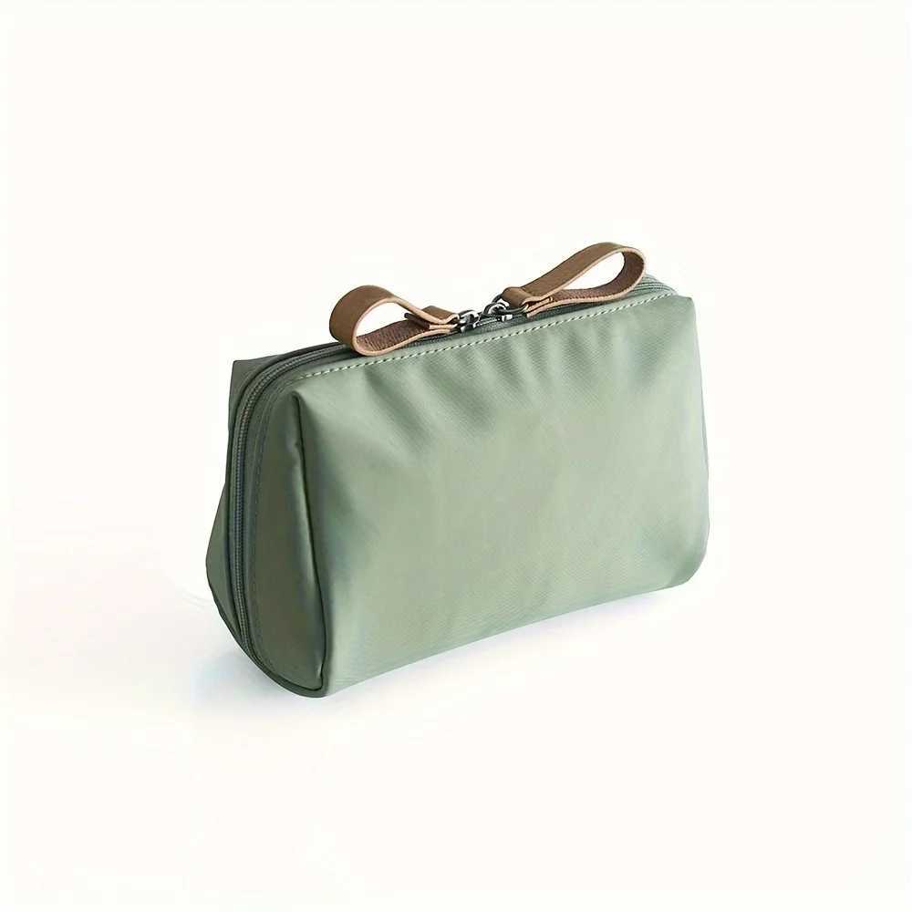 Small Solid Color Portable Makeup Bag Travel Cosmetic Pouch Storage Organizer For Daily UseT251024