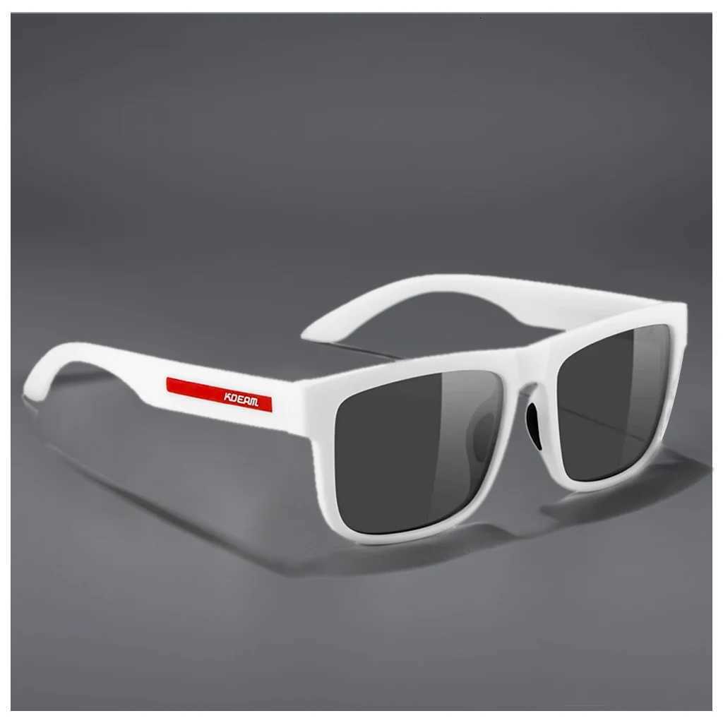 2024 KDEAM New Polarized Sunglasses For Men White Frame UV400 Protection Lens Black Driving Sun Glasses Fishing EyewearT251024