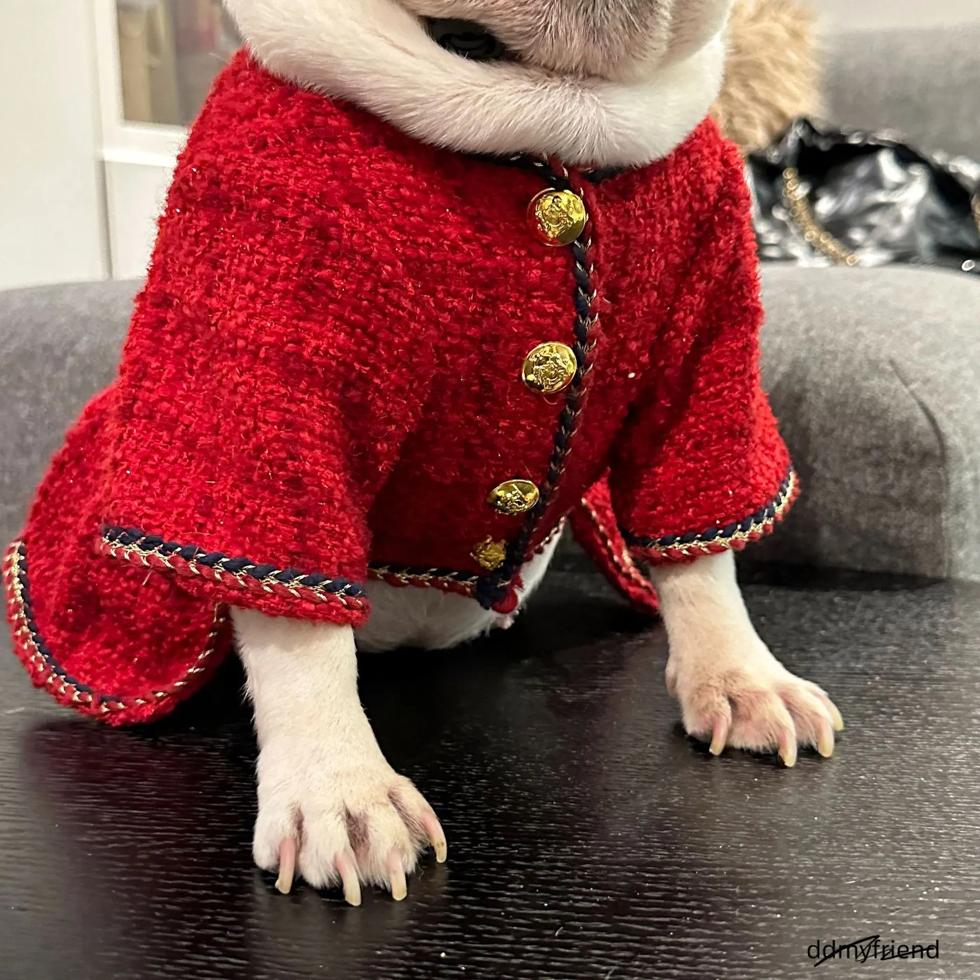 Tweed Princess Dog Dress - Cute Pet Clothes Outfit For Small Dogs, Puppies, Cats, Teacup Yorkie, Chihuahua XL Ddmyfriend