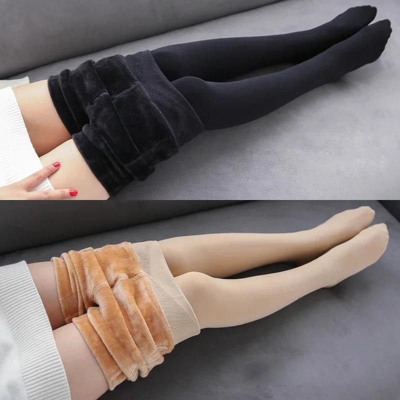 Winter Leggings Knitting Velvet Casual Legging High Elastic Thicken Ladys Warm Black Pants Skinny Pants For Women Leggings 251018