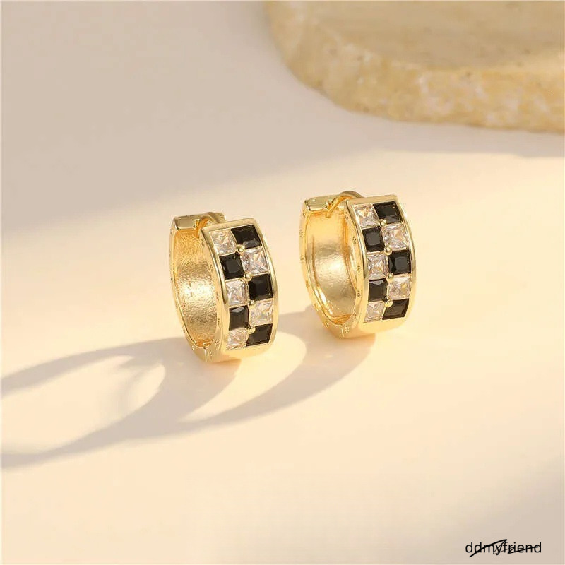 Vintage Style Round Earrings For Women - Inlaid Zircon, Geometric Design, Colorful Accent Ddmyfriend