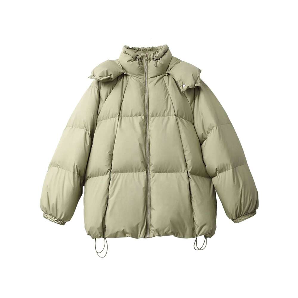 Women Coats Loose Solid Hooded 90 White Duck Female Down Medium Long Warm Jacket Autumn Winter 2025 Coats Designer Women
