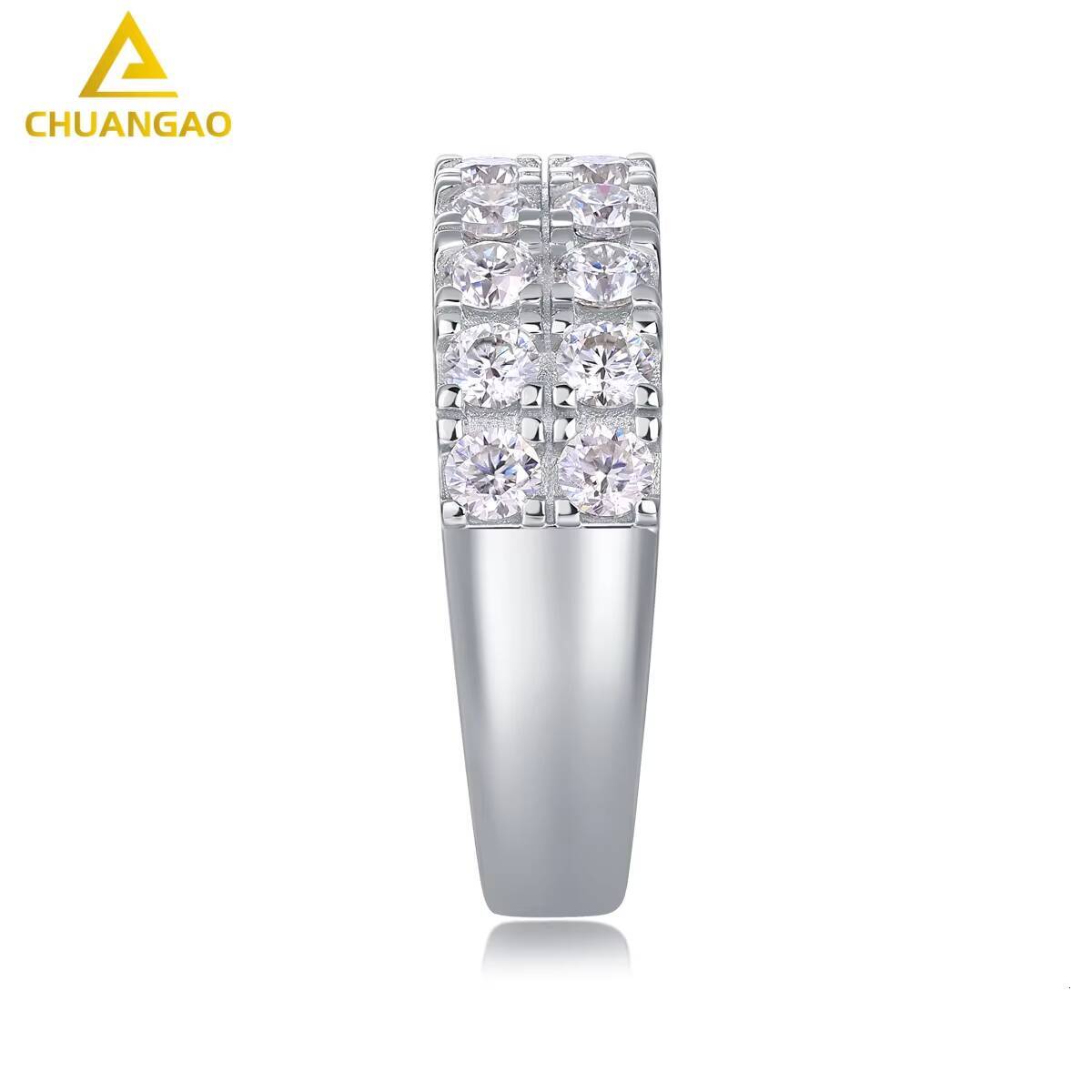 925 Silver Wholesale China Supplier Gemstone Ring Moissanite Ring Diamond Ring Pass All Diamond Testers