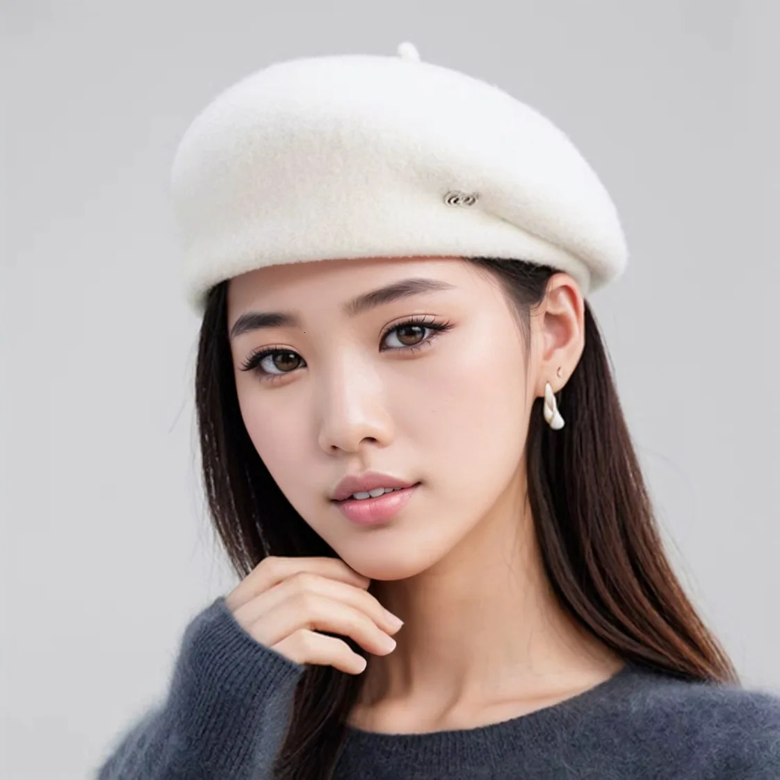 Threedimensional Shaping Beret Wool Octagonal Hat Make Face Look Smaller Retro Painter Hats for Woman Berets Caps for Women 251023