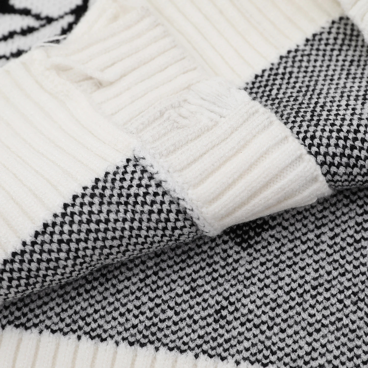 2025 Autumn Winter Harajuku Retro Anime Cartoon Jacquard V Neck Sweater Cardigan Casual Mens and Womens Knitted Jacket Coat 251015