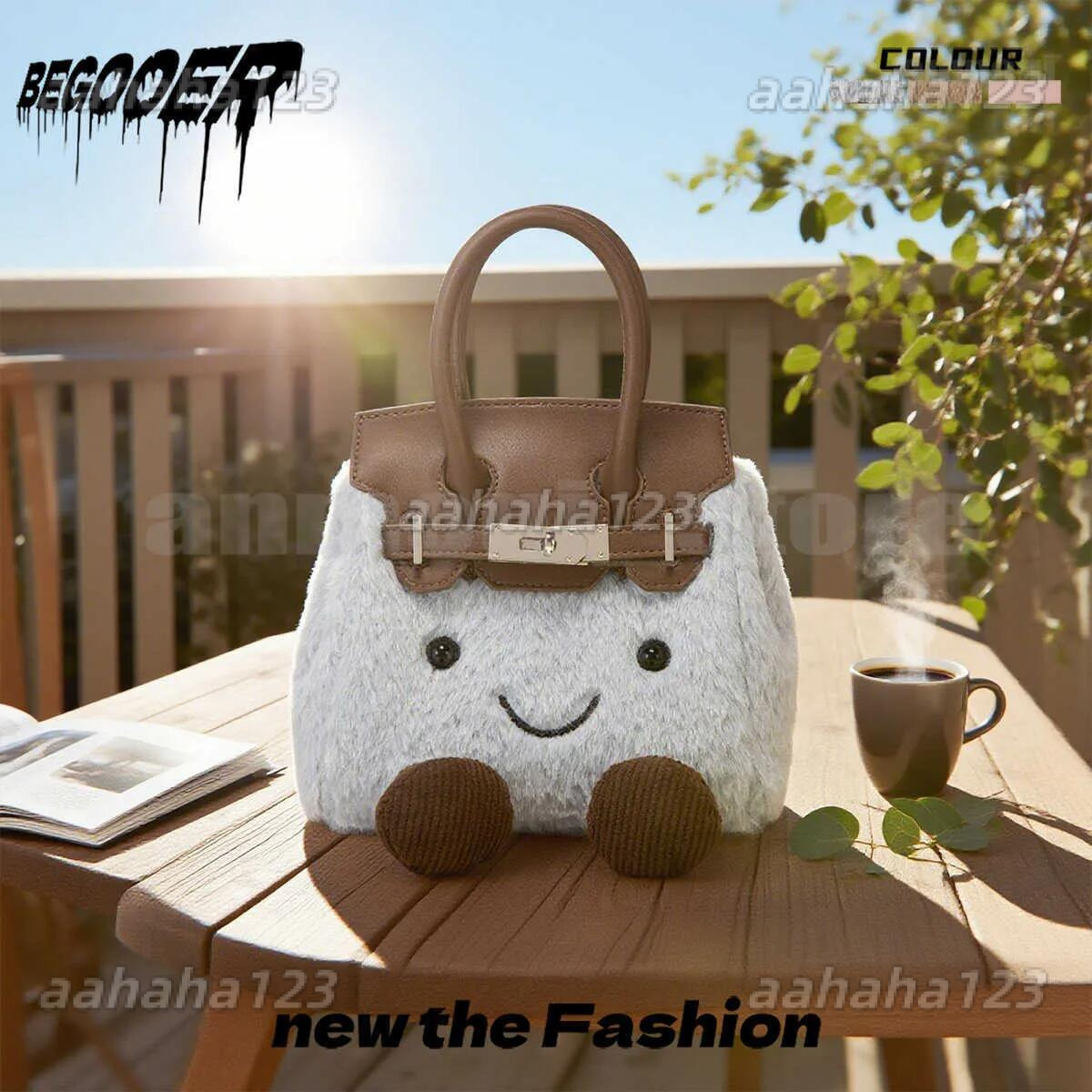 Hot Selling Jellycat Co-branded Small Fragrant Style Ling Grid Chain Hair Summer New Handbag Daifei Bag Stuffed Animal Plush Toy Girl Birthday Gift Designer Bags