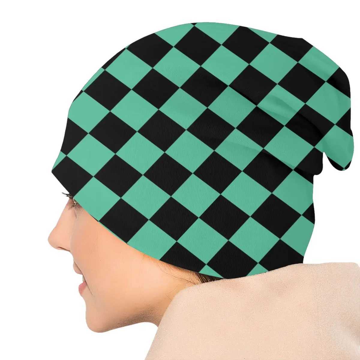 Custom Demon Slayer Tanjirou Kamado Skullies Beanies Caps Winter Warm Knitting Hat Kimetsu No Yaiba Bonnet Hats Outdoor Ski CapL251024