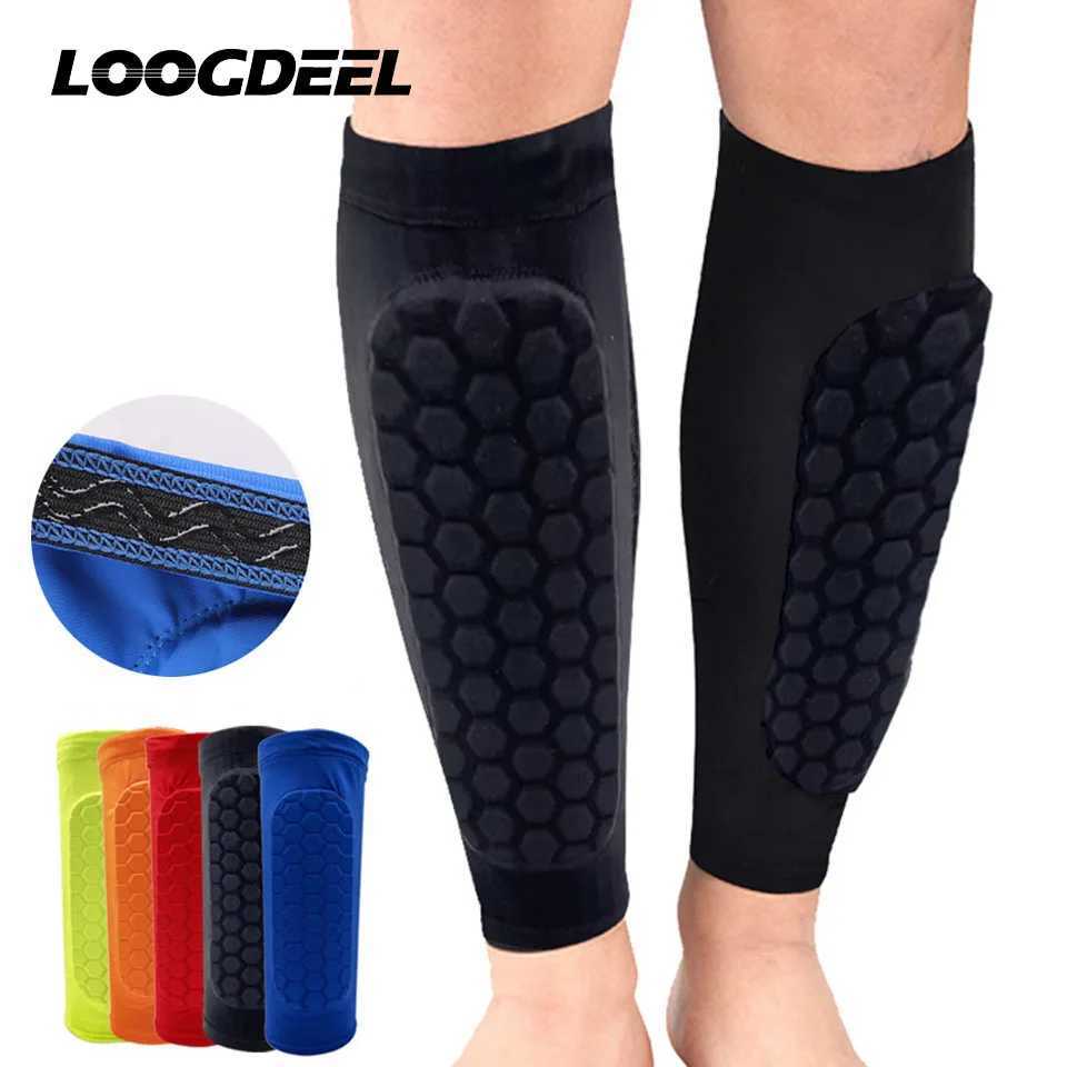 Loogdeel Breathable Leggings Youth Adult Soccer Shin Guard with Honeycomb Pads for Impact Resistant Calf for AnticollisionW251024