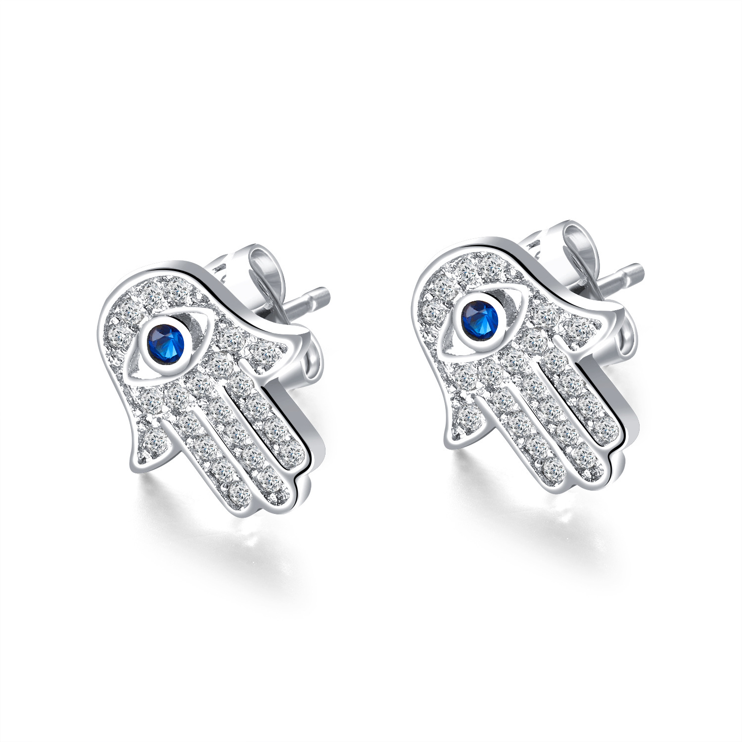 Luxury earrings Minimalist and niche design retro Devil's Eye copper plated gold earrings with zircon inlay earrings Designer earrings for men fr