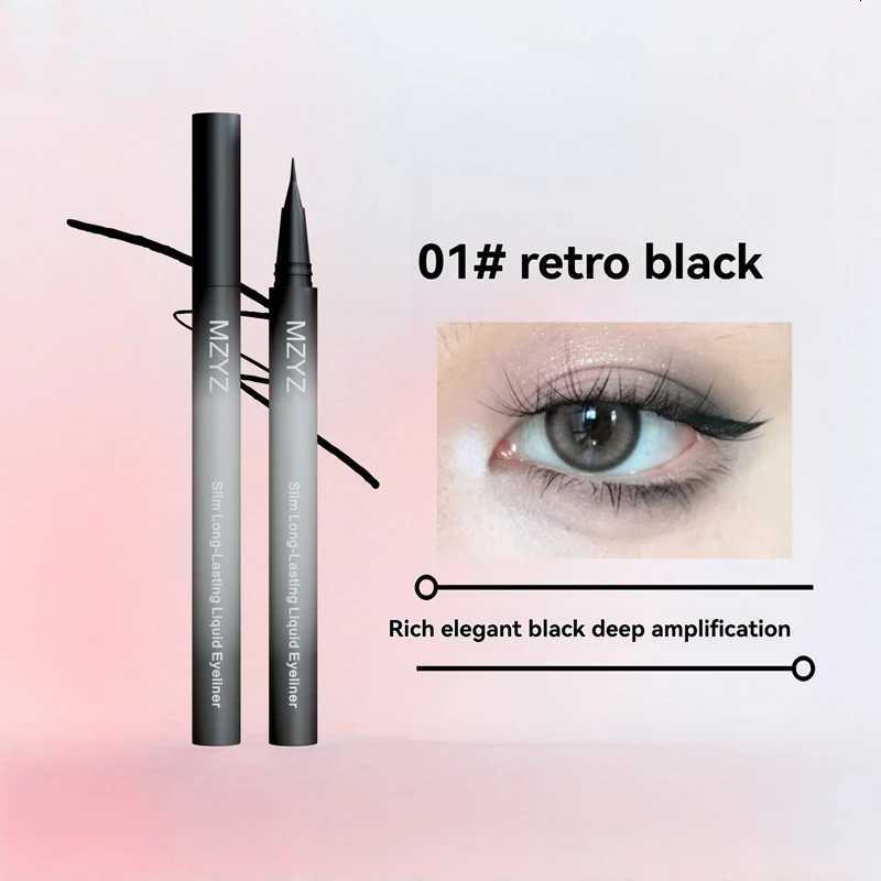 Eyeliner Pen Waterproof Sweat Proof Anti Rubbing Non Smudging Durable Novice Pseudo Plain Color 001mm Super Fine Brush MakeupL251024