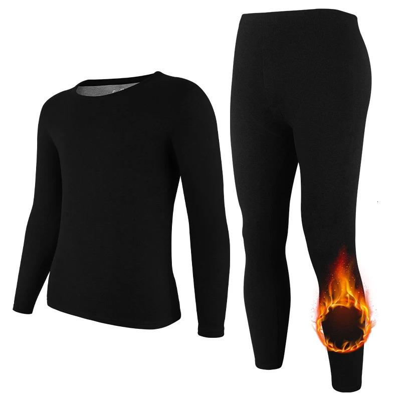 Plus Size Thermal Underwear Set for Men Fleece Lined Heavyweight Base Layer Long Johns Top Bottom for Extreme Cold Weather 251018