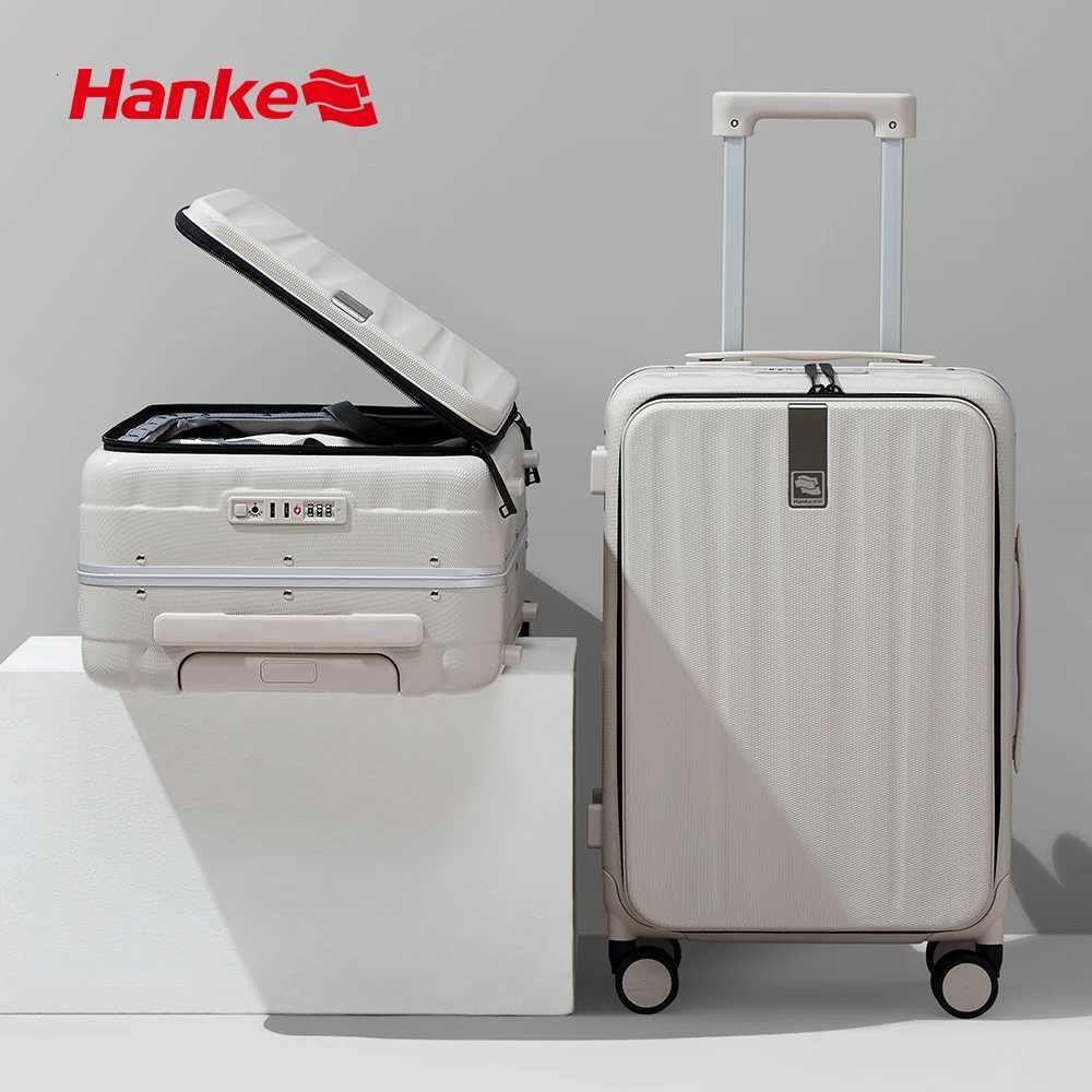 Hanke Innovative Design 20 Carry On Suitcase 24 Travel Luggage Aesthetic Narrow Aluminum Frame PC Hardside Spinner Wheel H9860W251024
