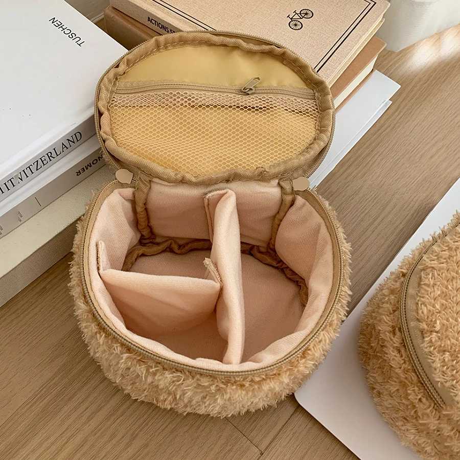 Cute cartoon bear cosmetic bag female largecapacity portable travel handheld wash storage bagT251024