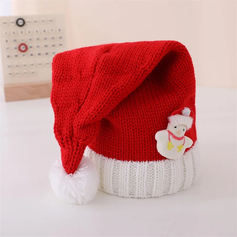 ren s Green Knit Christmas Hat Winter Cozy Reindeer Snowflake Hat for Holiday Celebration Party 251023