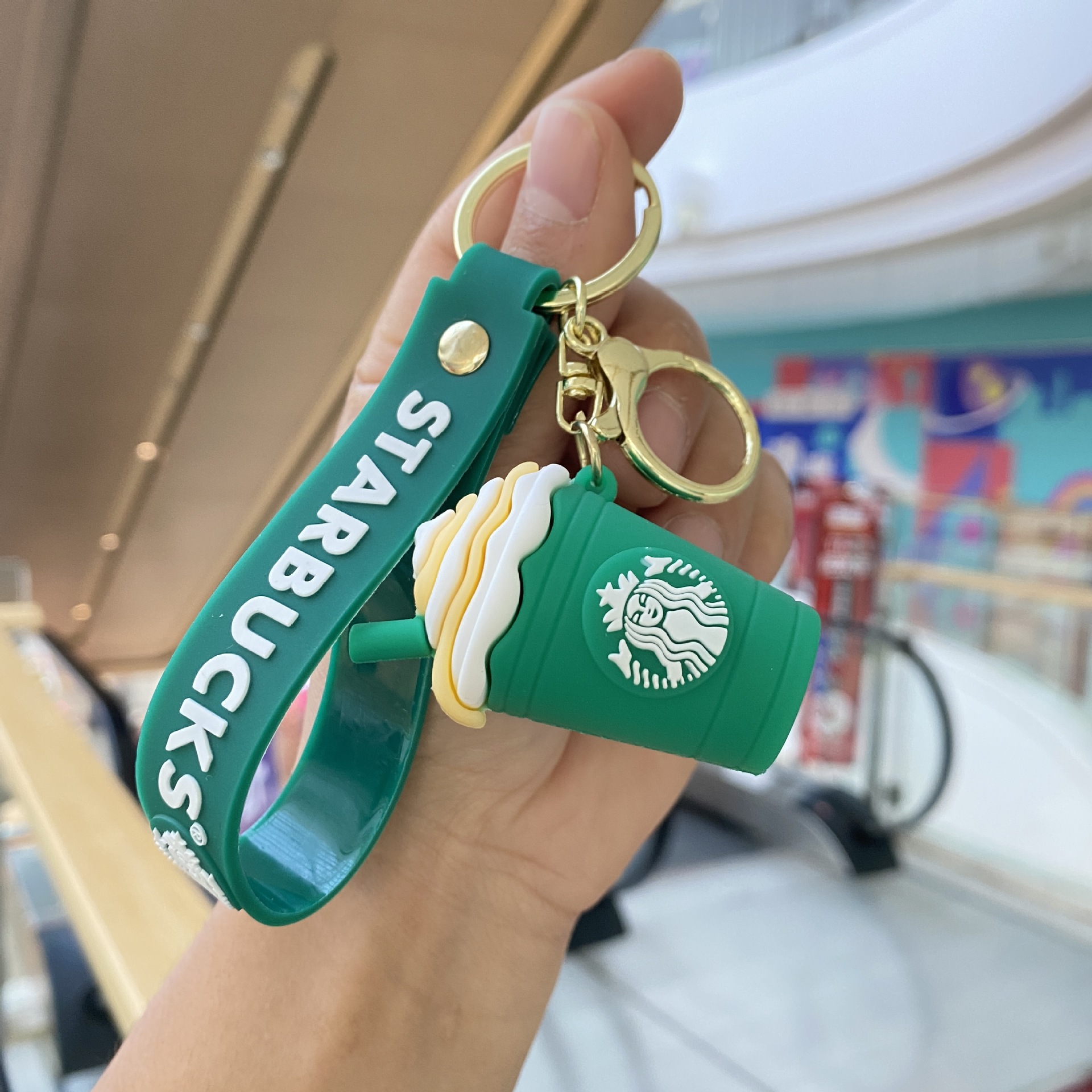 New Starbucks Keychain Milk Tea Cup Plush Charm Car & Bag Accessory Claw Machine Small Gift for party