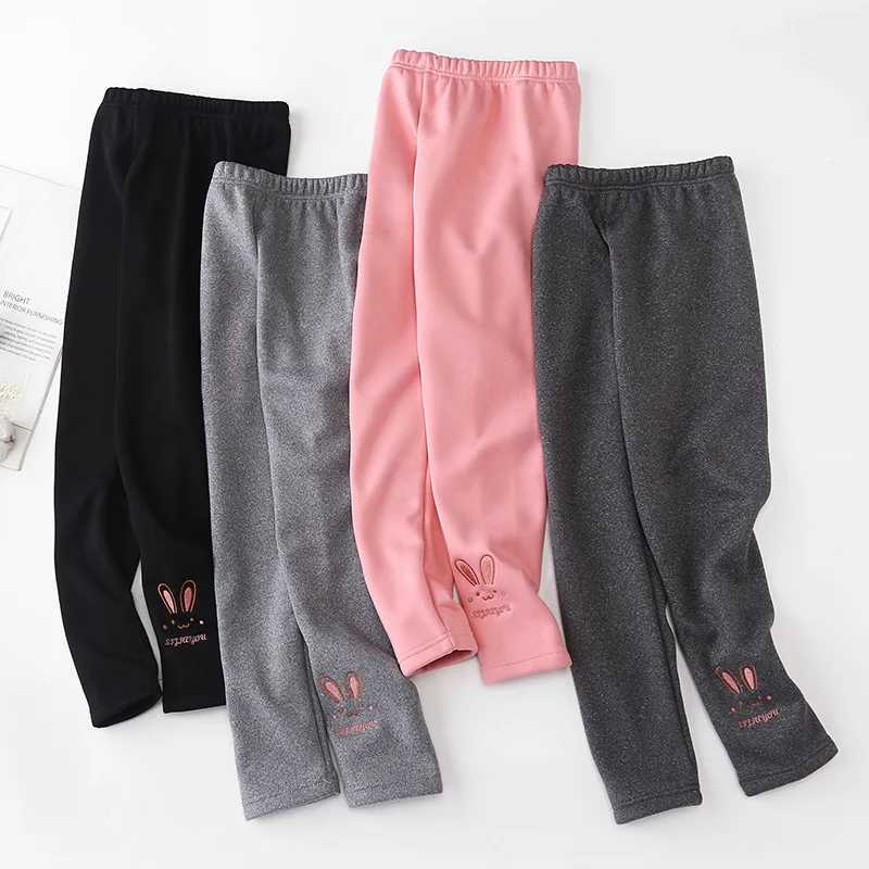 Girls Leggings Autumn Winter Thick Warm Plus Cute Fond Rabbit Children Kids Baby Bottom Part Pants Kids LeggingsT251024