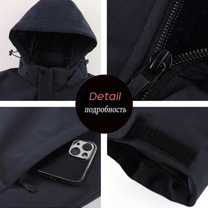 Winter Men Warm Waterproof Jackes Coat Mens Windproof Fleece Thicken Jacket Parkas Man Outdoor Casual Hooded Coat Jackets Male Z251024