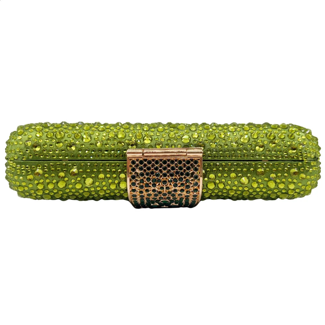 XIYUAN Women Green Crystal Evening Clutch Bag Glittering Purple Rhinestone Handbag Wedding Party Purse Fulldiamond Bridal Bags 251023