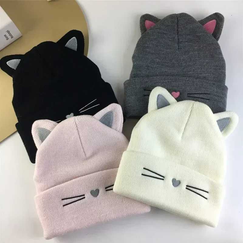 Korean Autumn Winter Hat for Toddler Lovely Animal Cat Beanie for Toddler Boy Girl Warm Elastic Baby Hat for 15YL251024