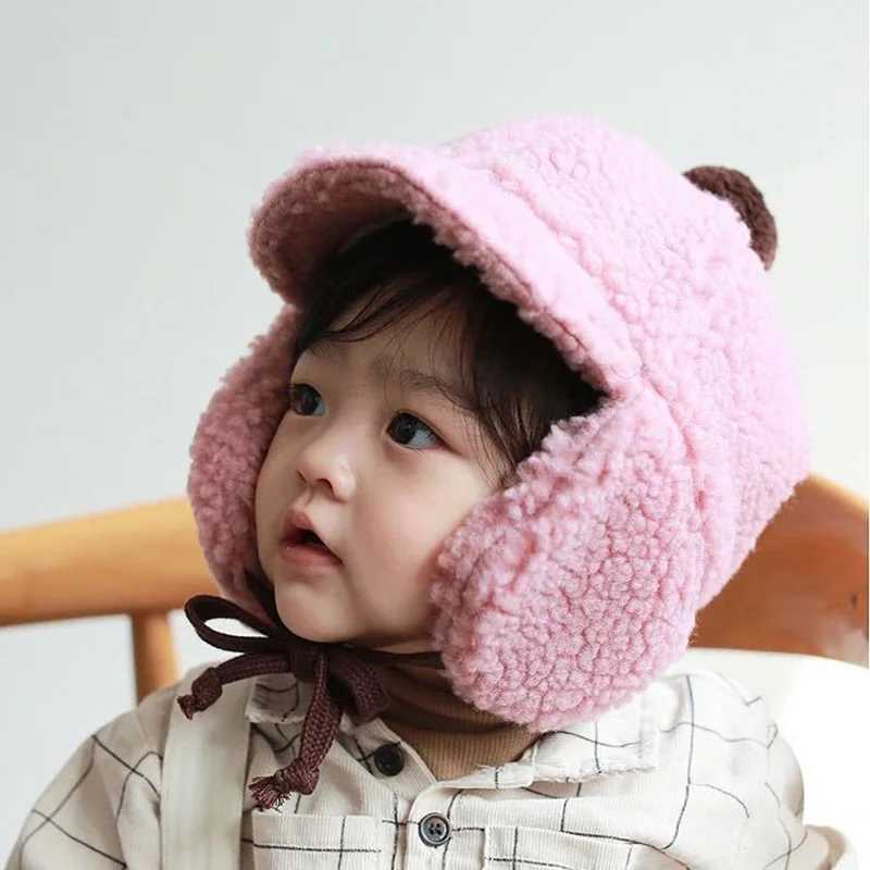 Kids Baby Hat Toddler Warm Hats Ear Cover Infant Girls Caps Teddy Fur HatsL251024