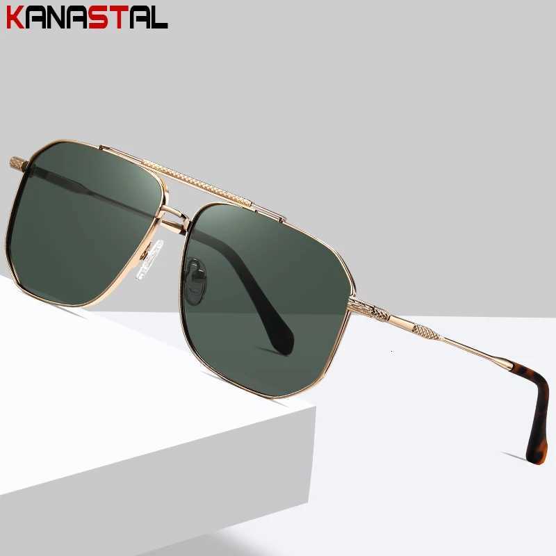 Men Polarized Sunglasses Women Fashion UV400 Sun Glasses Metal Eyeglasses Frame Driving Stadium Party Anti Glare Shade EyewearT251024