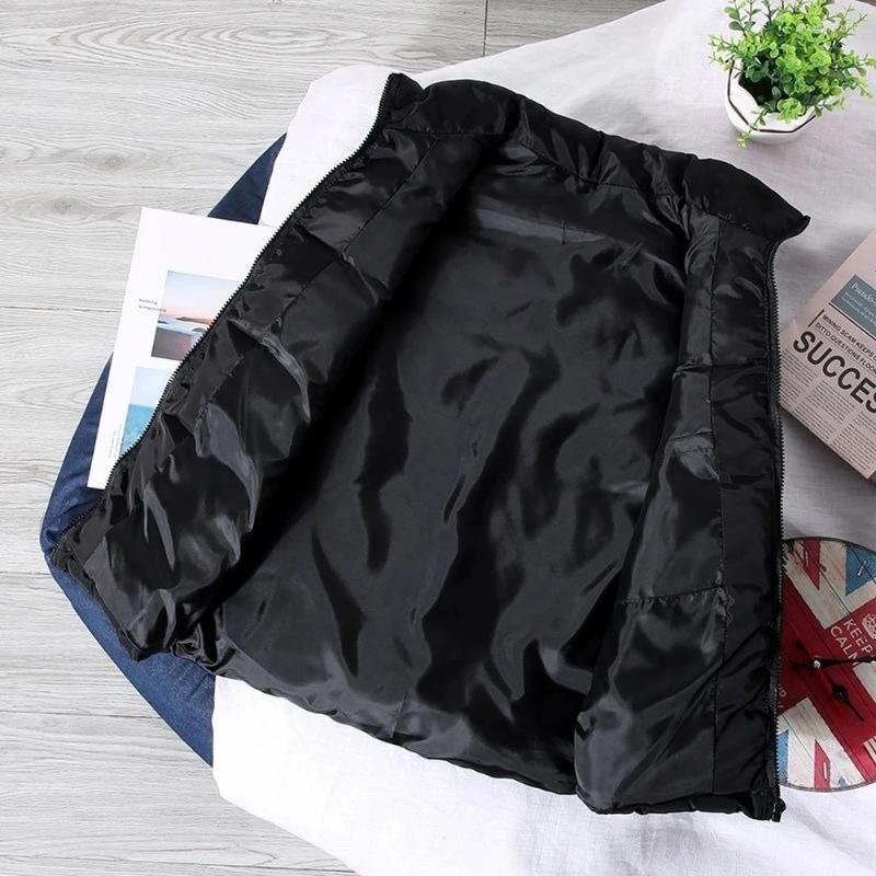 Men's Jackets Sleeveless Puffer Coat White Vest Jacket Men Slim Fit Stand Collar Spring Autumn Casual Waistcoat Warm Coat 2025 Trends