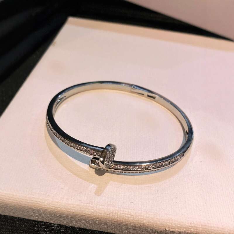 Bracelet Designer luxury bangle Studded Open Zircon full inlay Bracelets Fashion Trendy High-End design copper plated with 18K gold Festival vacation 