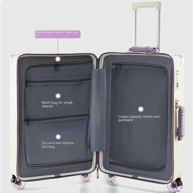 Highly Appealing Zipper Travel Suitcases Thickened Luggage Ice Roller 20 inch Carryon Suitcase 22242628 inch valise voyageW251024