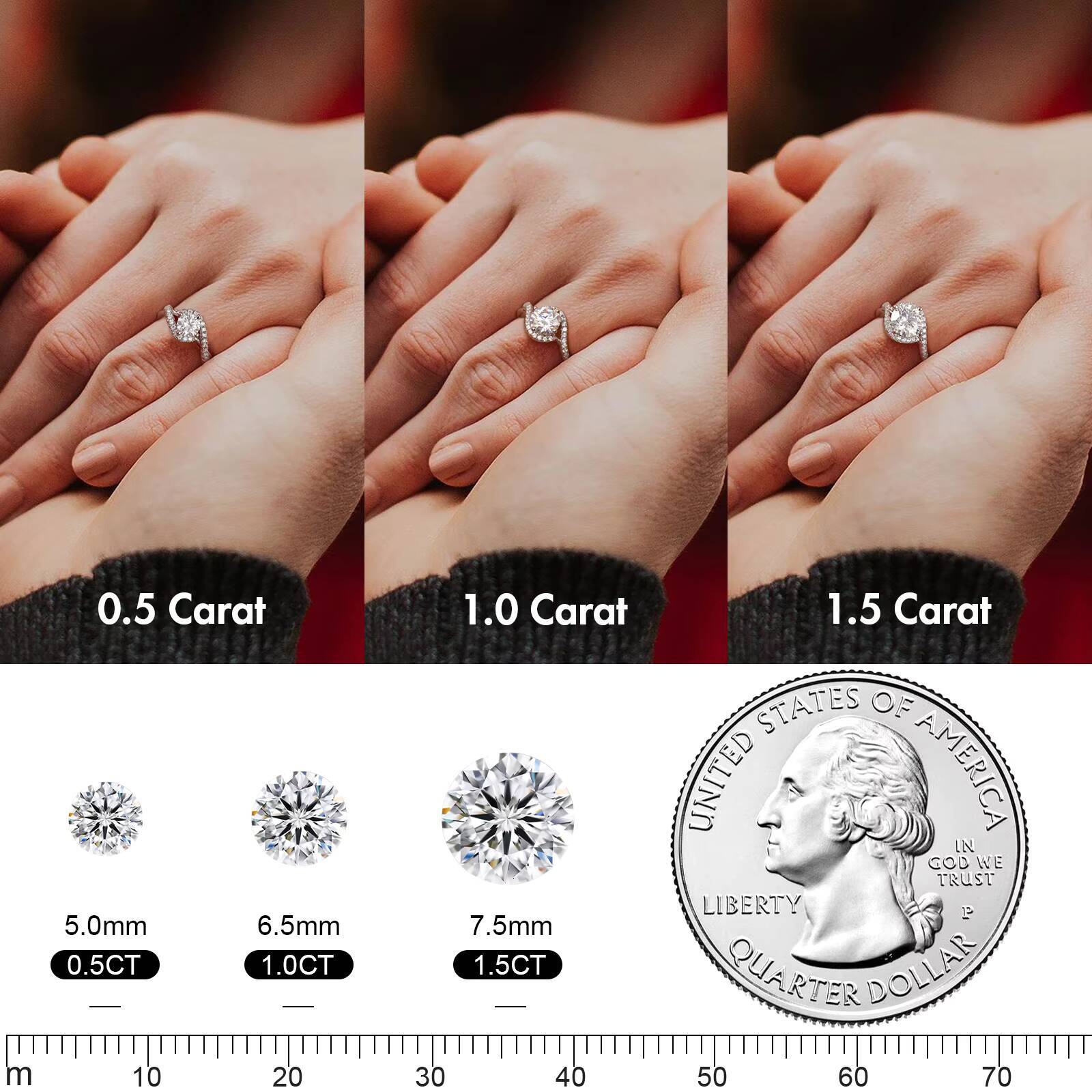 Women Luxury Moissanite Engagement Rings VVS1 925 Sterling Silver Moissanite Diamond Halo Anniversary Wedding Promise Ring