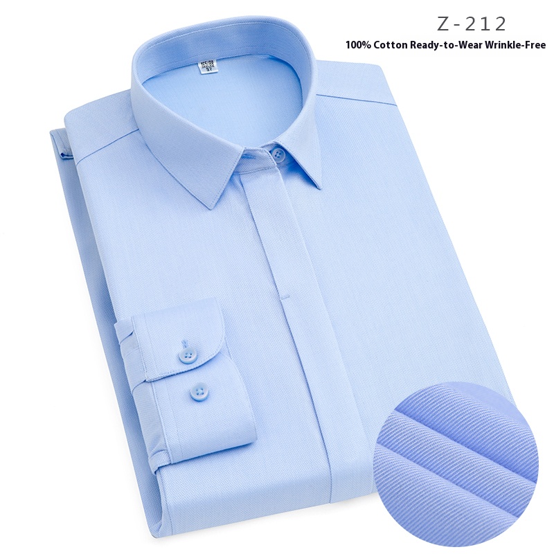 DP Ready-to-Wear Non-Iron Long-Sleeve Shirt Business Formal 100% Cotton Men's Shirt