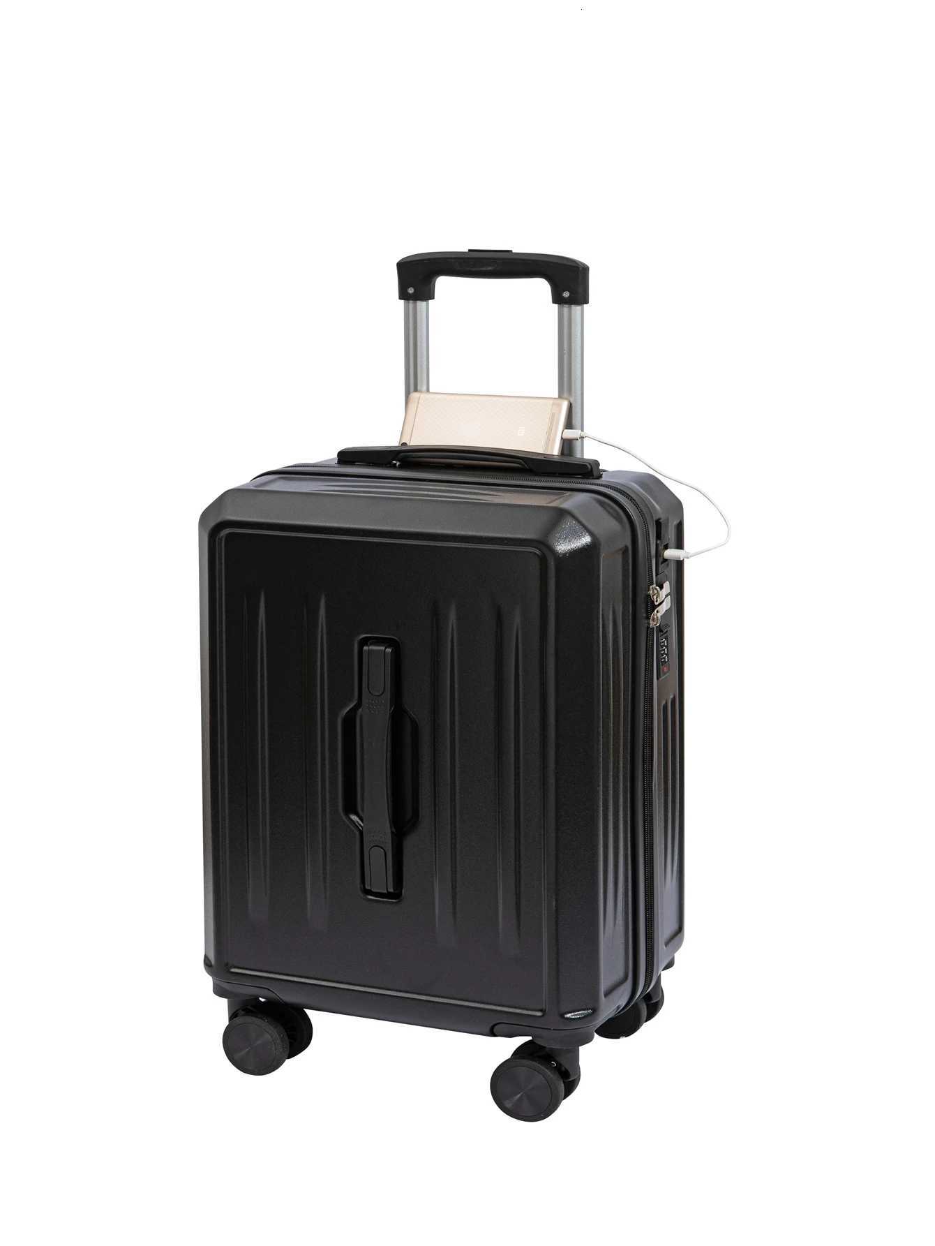 The bright face thickens the sportsstyle rod box suitcase solid wearresisting large capacity male and female zipper password bW251024