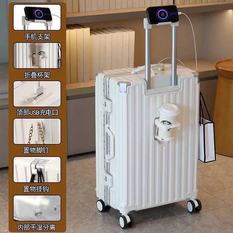 1 Piece Suitcase Multifunctional Universal Wheel Mens and Womens Suitcase Student Trolley Case Durable Large Capacity Password Box HookW251024