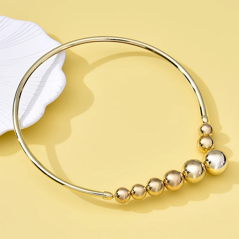 Advanced Simple Temperament Fashion Retro Round Bead Collarbone Chain Necklace For Women Korean Fashion Necklaces Jewelry Gifts 251016