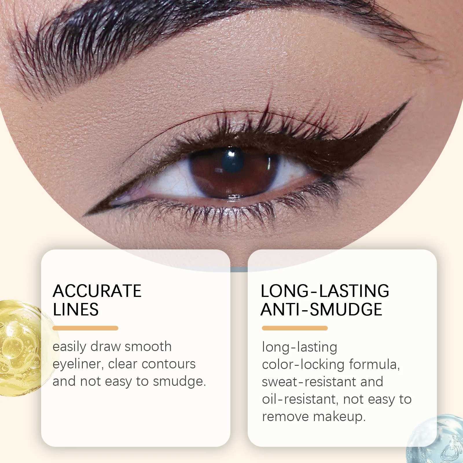 Waterproof Eyeliner Brown Smooth Matte Eye Liner Long Lasting Non Smudging High Pigmented Eyebrow Pencil Punk Eye MakeupL251024