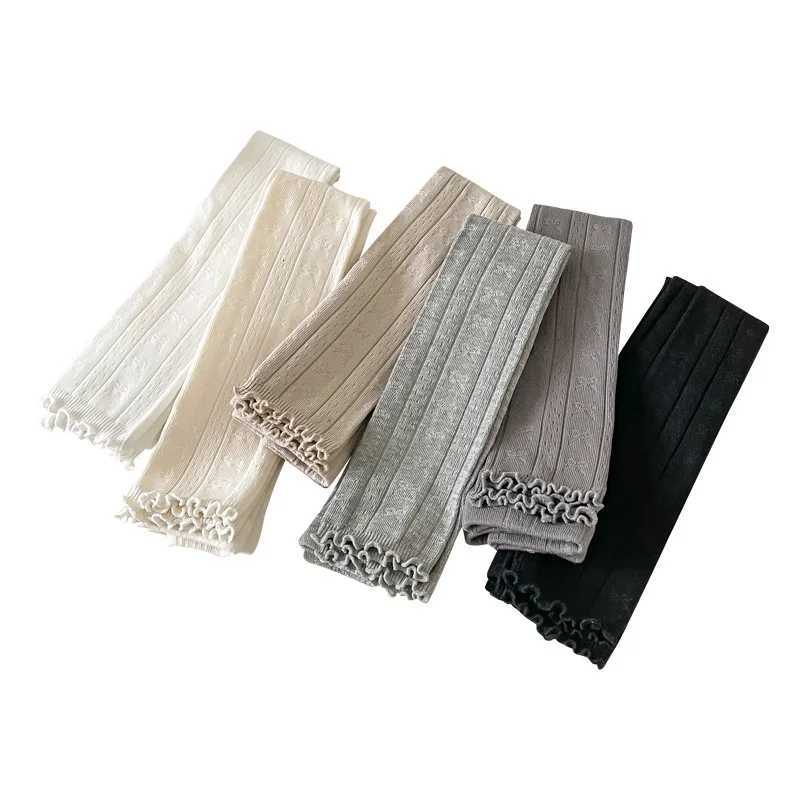 Spring Warm Girls Pants Solid Color Cotton Baby Leggings Lace Flower Skinny Pants Girl Leggings Children TrousersT251024