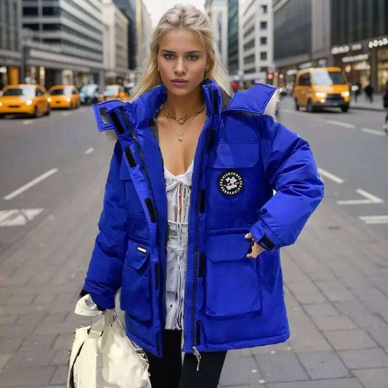 2025 New Tooling Down Cotton Jacket Women's Thick Couple Design Sense Fur Collar Parkas Coat Women Winter