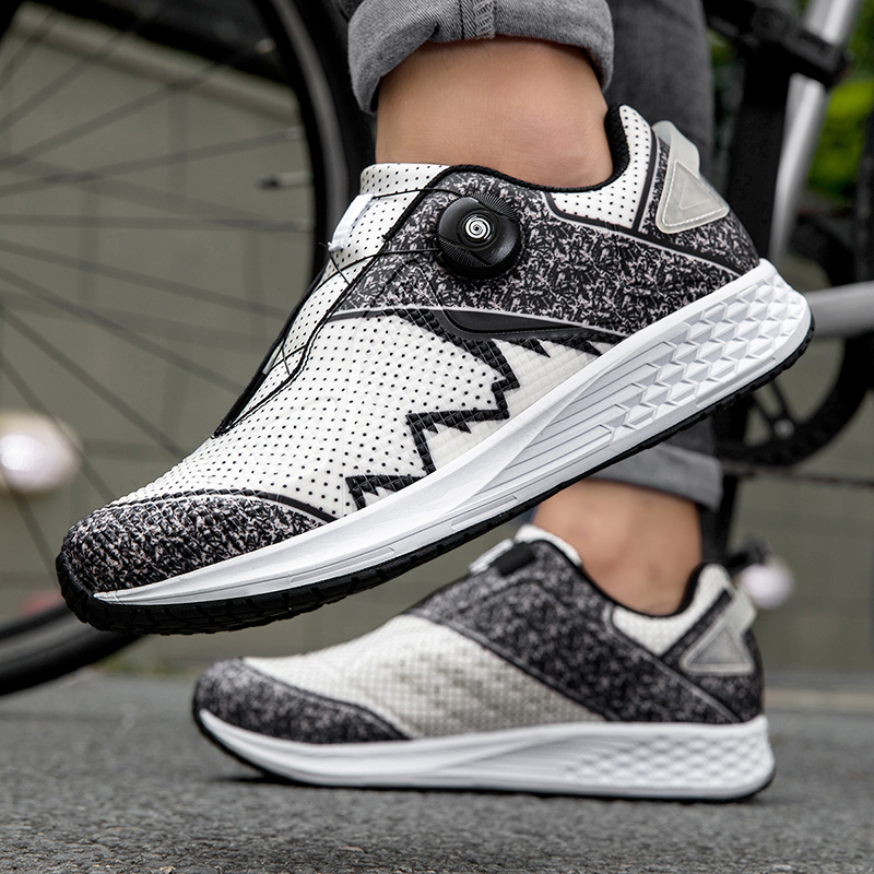 Men's Professional Road Cycling Shoes Sneakers Trainers Lightweight & Soft with Shock Absorption & Non-Slip Sole for Road Riding Sessions