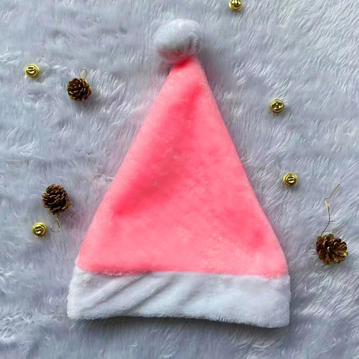 1pcChristmas Black Red Plush Hat Santa Novelty Hat s Christmas Decorations For Year Home Santa Claus Gift Party Supplies 251023
