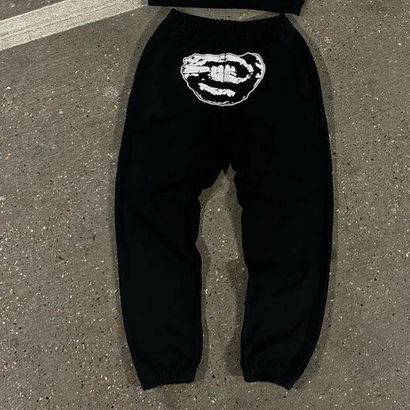 Straight Pants High Street Retro Trousers Women Y2K Street HipHop Straight Pants Men Women Sweatpants Kpop Pants 90s 251020
