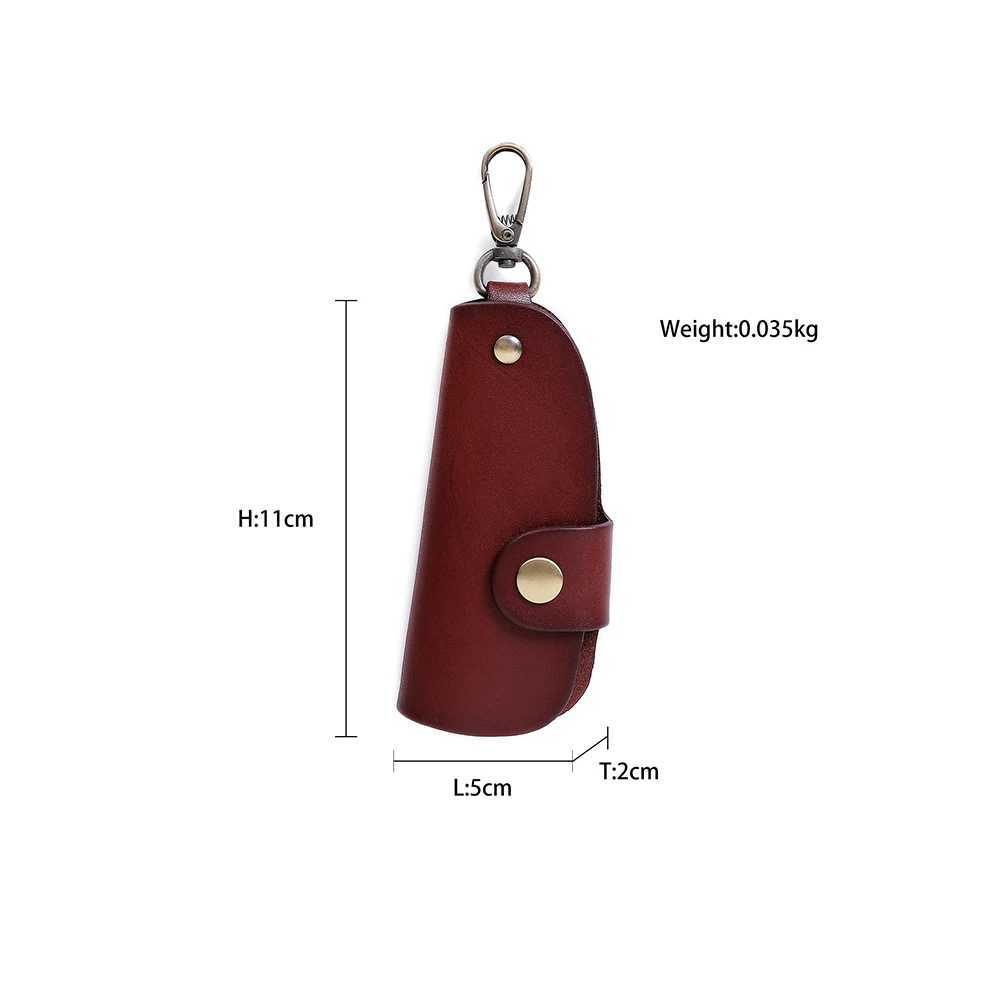 JOYIR Genuine Leather Key Wallet Men Organizer Housekeeper Keychain Vintage Cow Leather Key Case Male Key Holder Z251023