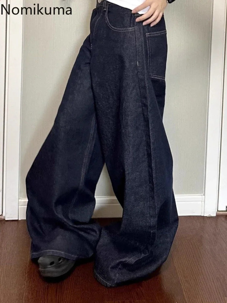 Jeans Women Streetwear Chic Y2k Wide Leg Pants 2025 Bottms High Waist Straight Denim Trousers Casual Korean Pantalon Femme 251023