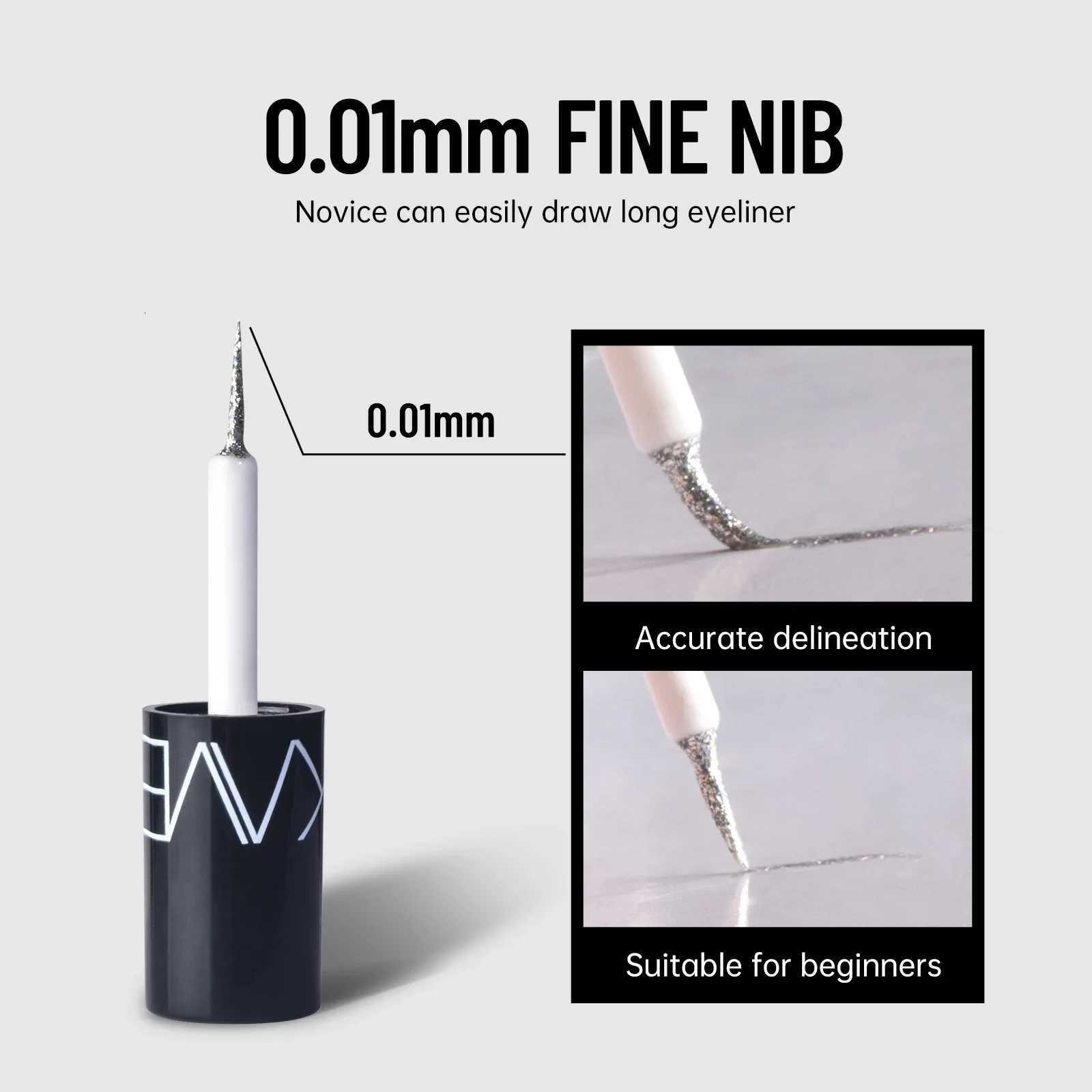 9Color Diamond Shiny Eye Shadow Eyeliner Pen Pearl Light Color Fast Drying Waterproof Eyeliner LiquidL251024