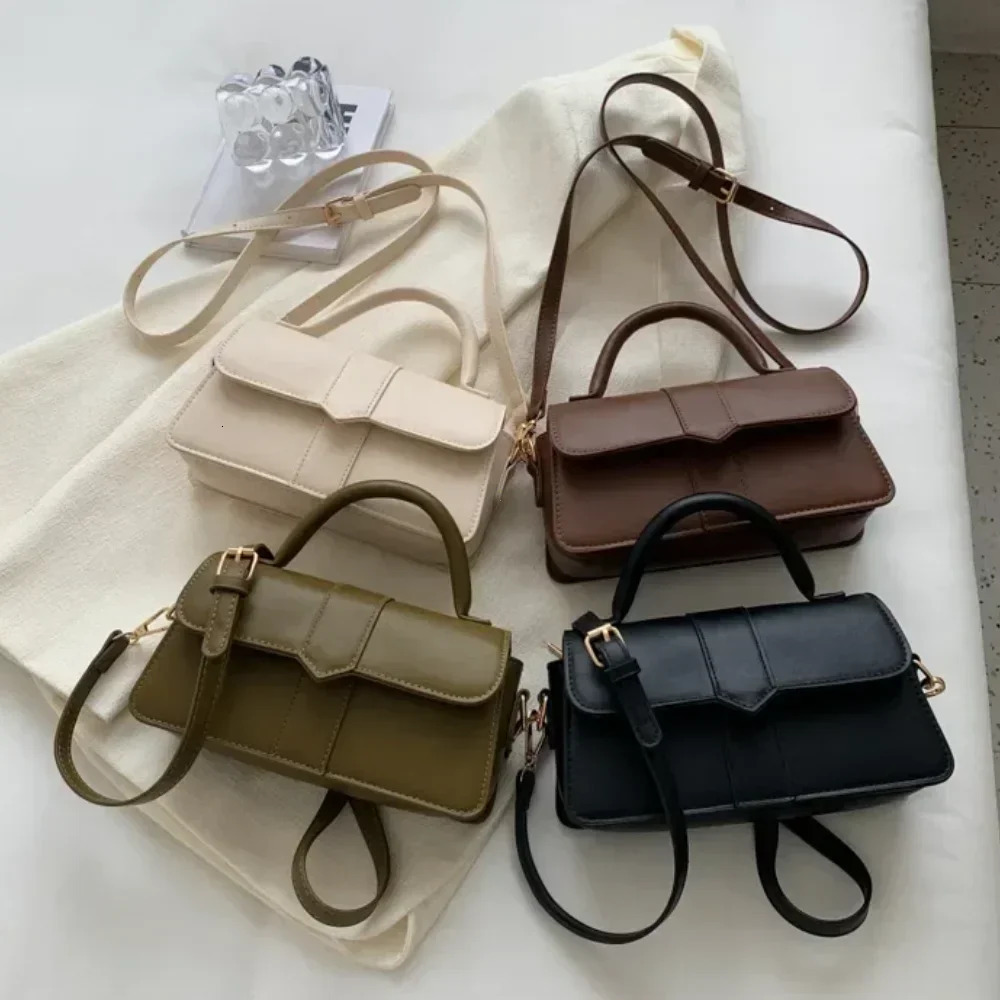 Pu Leather Shoulder Bag for Women Handbag Fashion Crossbody Bags Vintage Underarm Bag Square Satchel 2025 251023