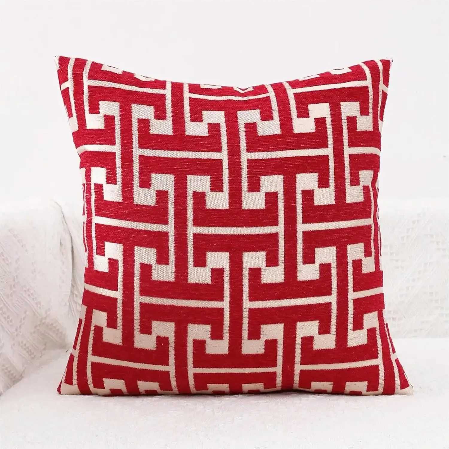 1pc Embroidery Detail Cushion Cover Without Filler Modern Throw Case for Sofa Home Decor 30x50CM 45x45CM case W251024