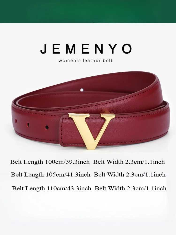 New Fashion Womens Belt Business Alloy Letter V Buckle Everyday Multifunctional Decorative Belt W251024