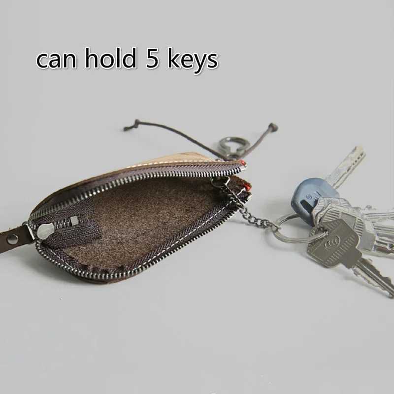 Vintage Handmade Genuine Leather Key Holder Wallet Car Key Case Cover Organizer Housekeeper Bag Z251023